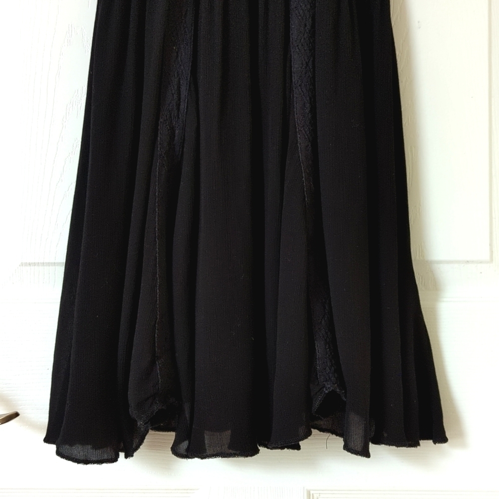 Intimately Free People Falling For You Lace Inset Halter Mini Slip Dress Black S - Picture 5 of 15
